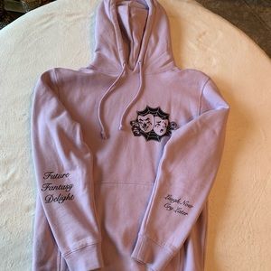 Future Fantasy Delight light purple hoodie